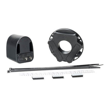 WalkWise sensor pieces with the zip ties used to attach it to a walker wheel